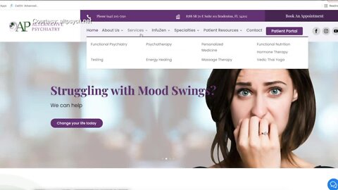 Woman in emotional & physical pain diagnosed by alternative psychiatrist