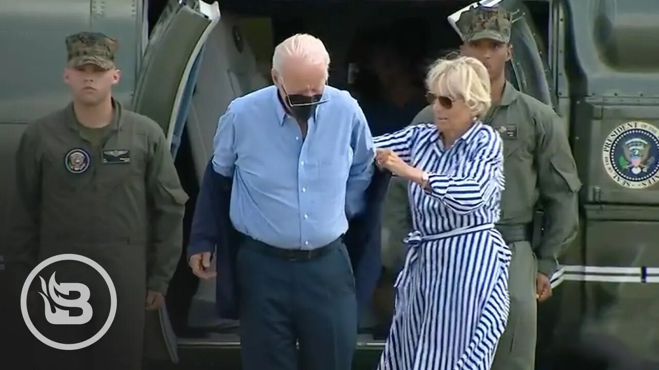 Jill Biden Forced to Rescue Joe When He Gets Stuck Like a Senile Old Man On the Tarmac