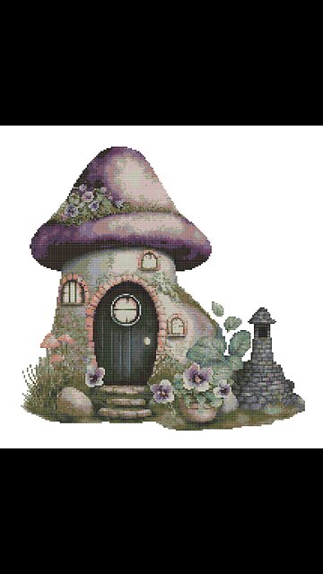 FAIRY HOUSE Cross Stitch Pattern by Welovit Cross Stitch | welovit.net | #welovit #crossstitch