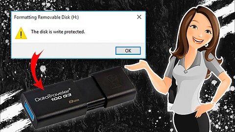 How to Fix "The Disk is Write Protected Error"😃Remove Write Protection Kingston USB in 2022