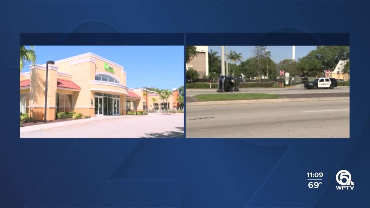 Boca Raton bank robbery suspect arrested after crash