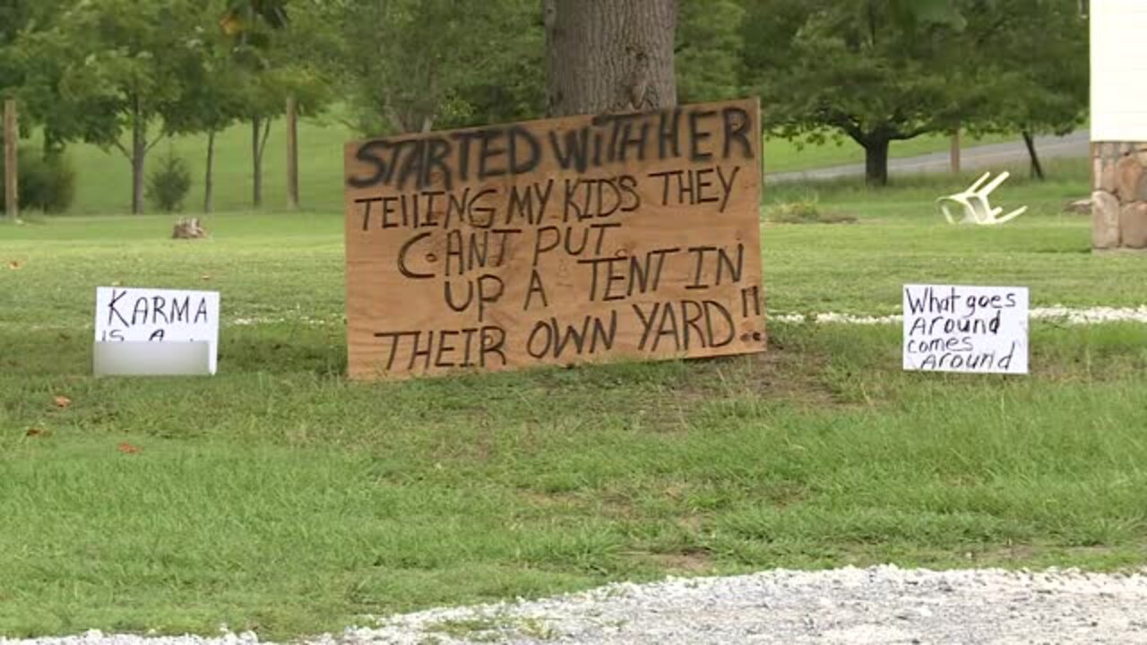 Profanity filled signs target elderly Tennessee woman