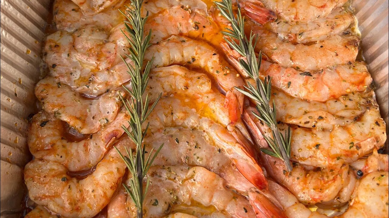 Smoked butter and herb shrimp