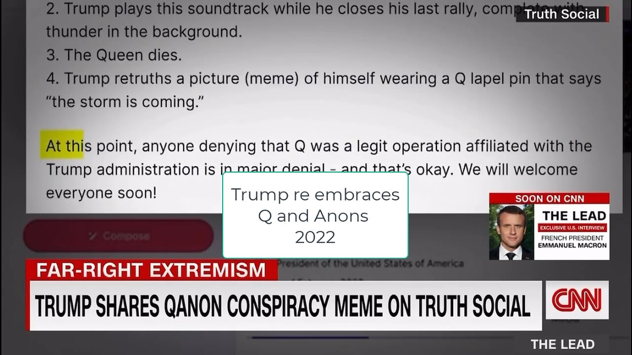 Trump openly embraced Q and Anons 2022