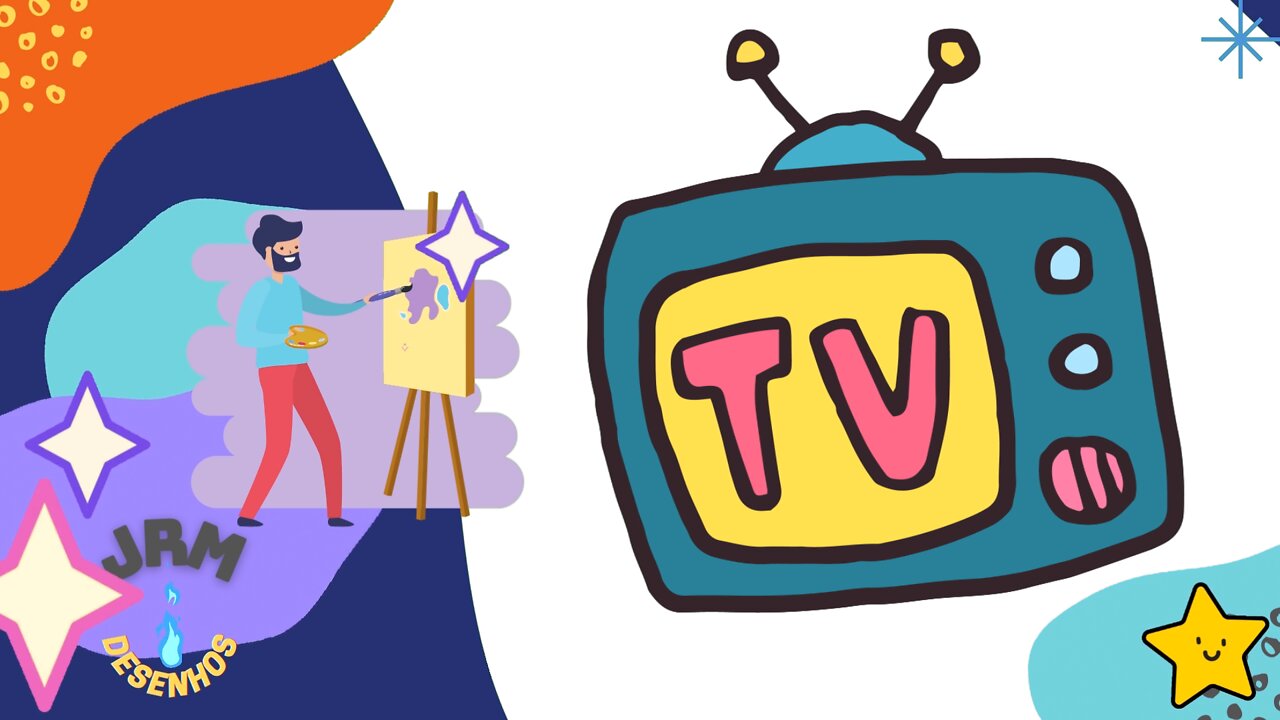 How to Draw a Color TV - Easy Digital Drawings