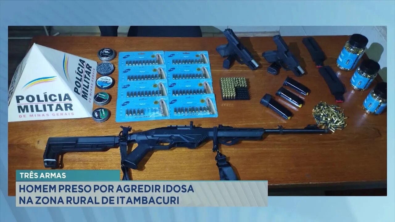 Três Armas: Homem Preso por Agredir Idosa na Zona Rural de Itambacuri.