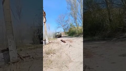 Russian Armored Personnel Carriers In The Locality Of Troitskoye, Near Gorlovka Pt.1