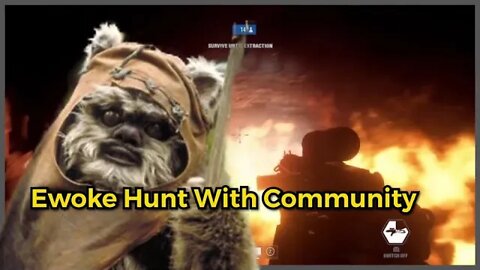 Star Wars Battlefront 2 Ewoke Hunt with Followers #PS4