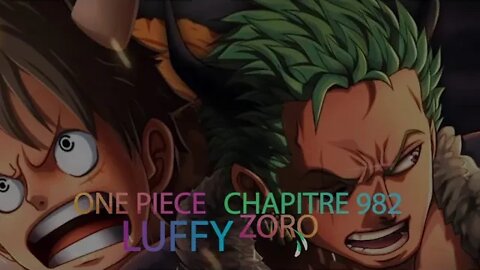 One piece chapitre 982 Luffy et Zoro