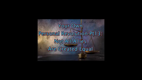 Your Own Personal Revolution Pt 13: Not All Allies Are Equal