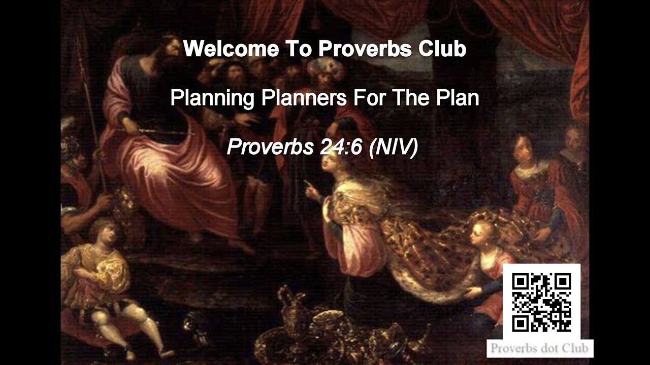 Planning Planners For The Plan - Proverbs 24:6