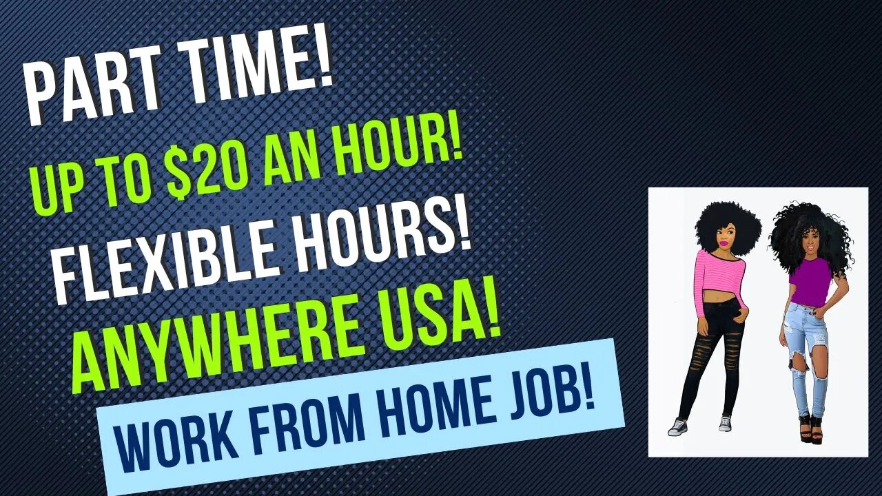 Part Time Work From Home Job Up To $20 An Hour Work From Anywhere USA Flexible Hours WFH Job Remote