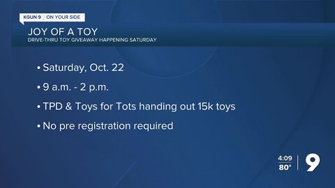 Joy of a Toy drive-thru giveaway