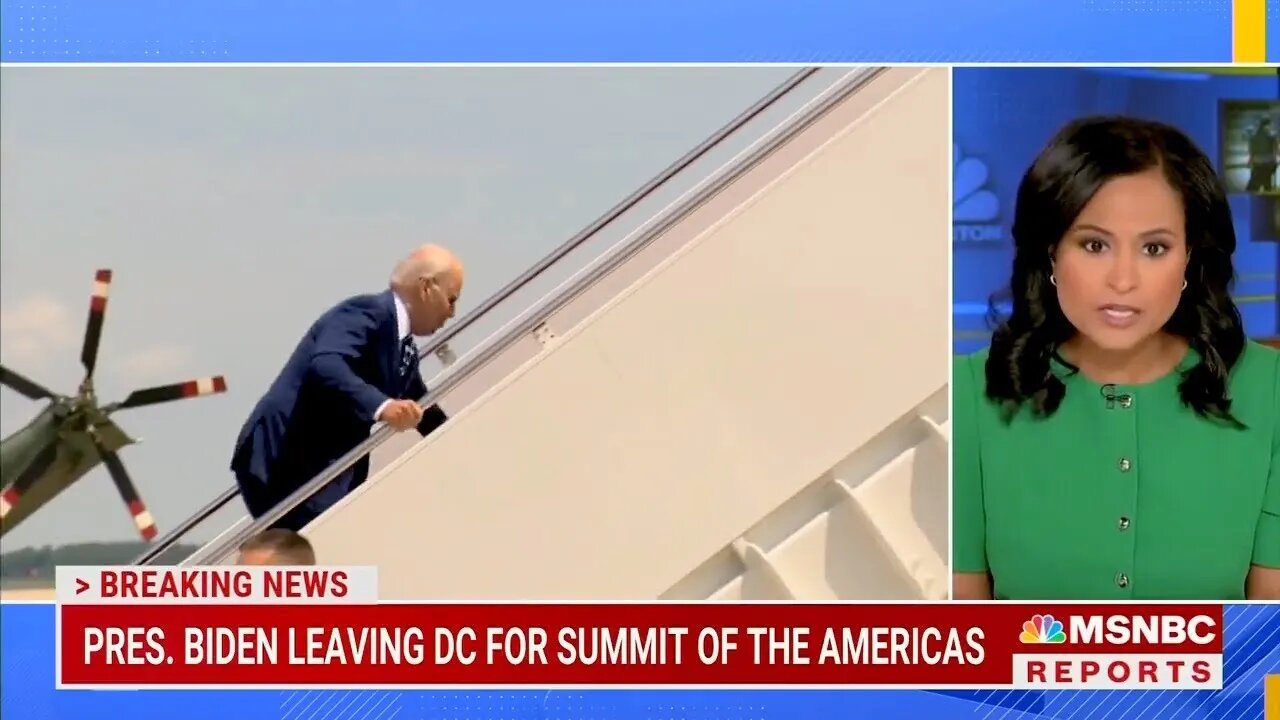 Joe Biden slips boarding Air Force One airplane