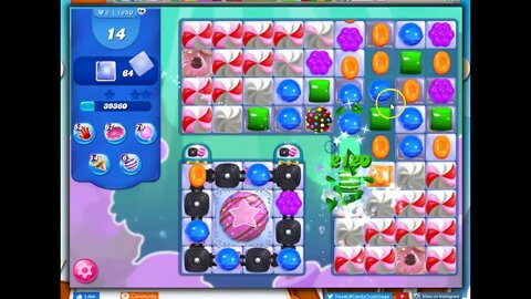 Candy Crush Level 1650 Talkthrough, 20 Moves 0 Boosters; coconut wheel glitch on one attempt