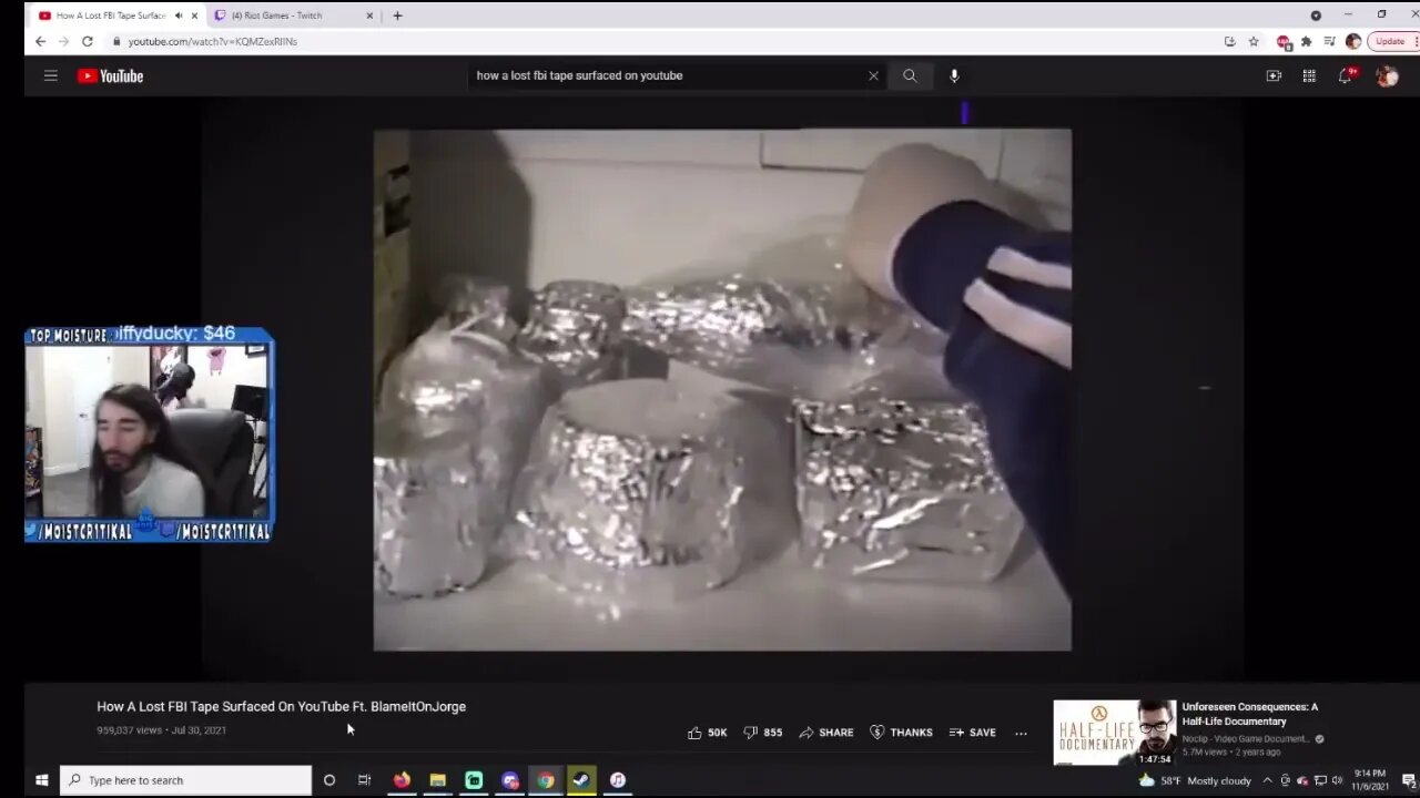 MoistCr1tikal Reacts To How A Lost FBI Tape Surfaced On Youtube