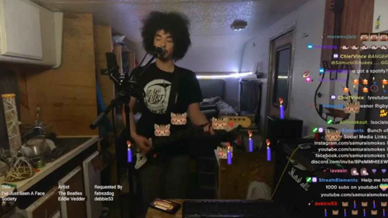 I’ve Just Seen a Face by The Beatles | Samurai Smokes Cover From Twitch Livestream