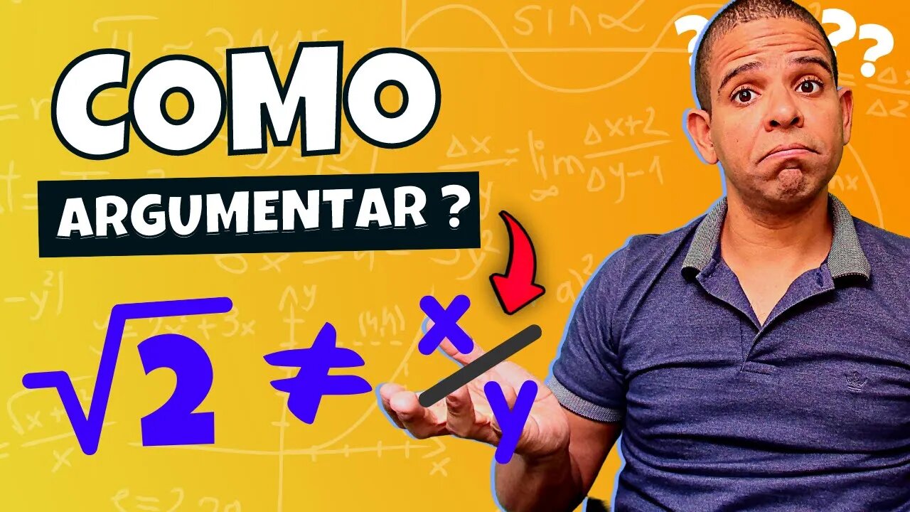 Raiz quadrada de 2 é racional ? Como argumentar ? | @Professor Theago