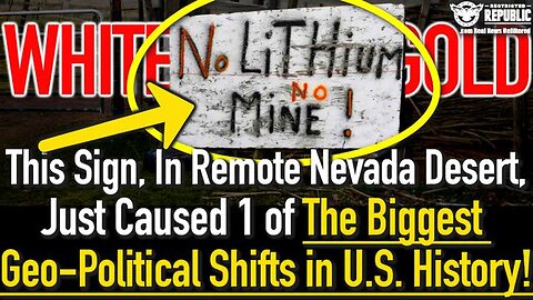 THIS SIGN, IN REMOTE NEVADA DESERT, JUST CAUSED 1 OF THE BIGGEST GEO-POLITICAL SHIFTS IN US HISTORY