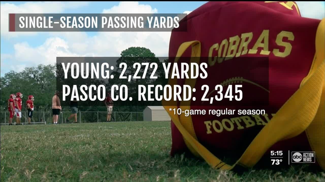 Hudson QB Hunter Young approaching Pasco County passing record