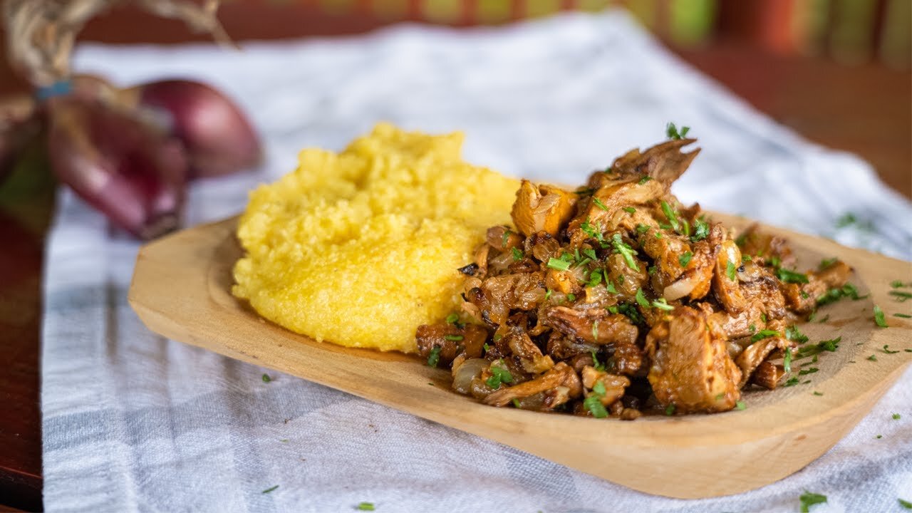 Cooking wild mushrooms | fried chanterelle mushrooms