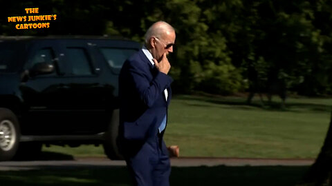 Jill leaves the White House and Joe runs away from the press: "Have you heard the news, sir?!"