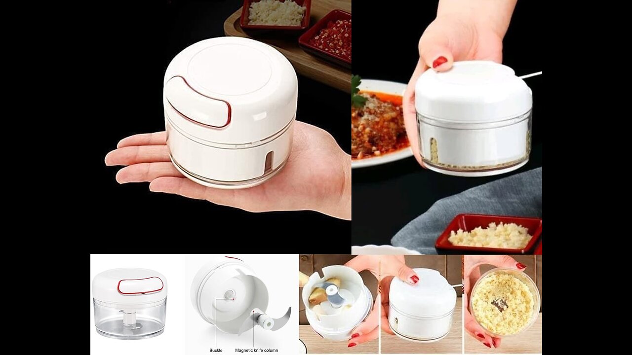 MINI SPEEDY CHOPPER MANUAL HAND PULL VEGETABLE & MEAT MINCER