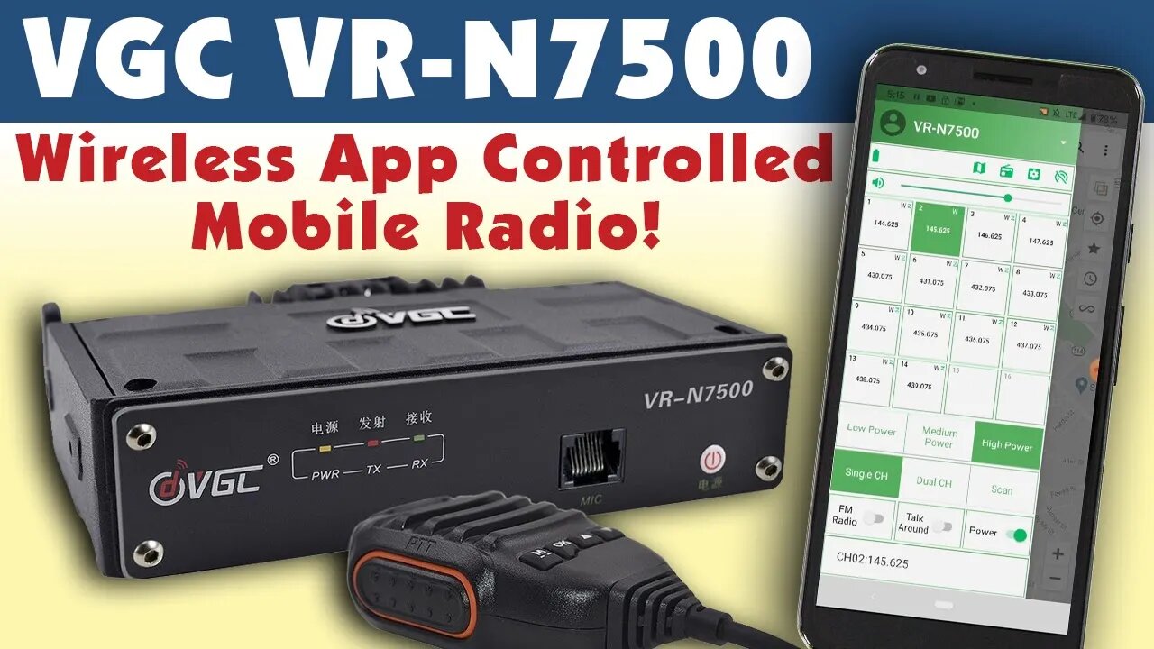 VGC VR-N7500 Smartphone Enabled Mobile Amateur Radio