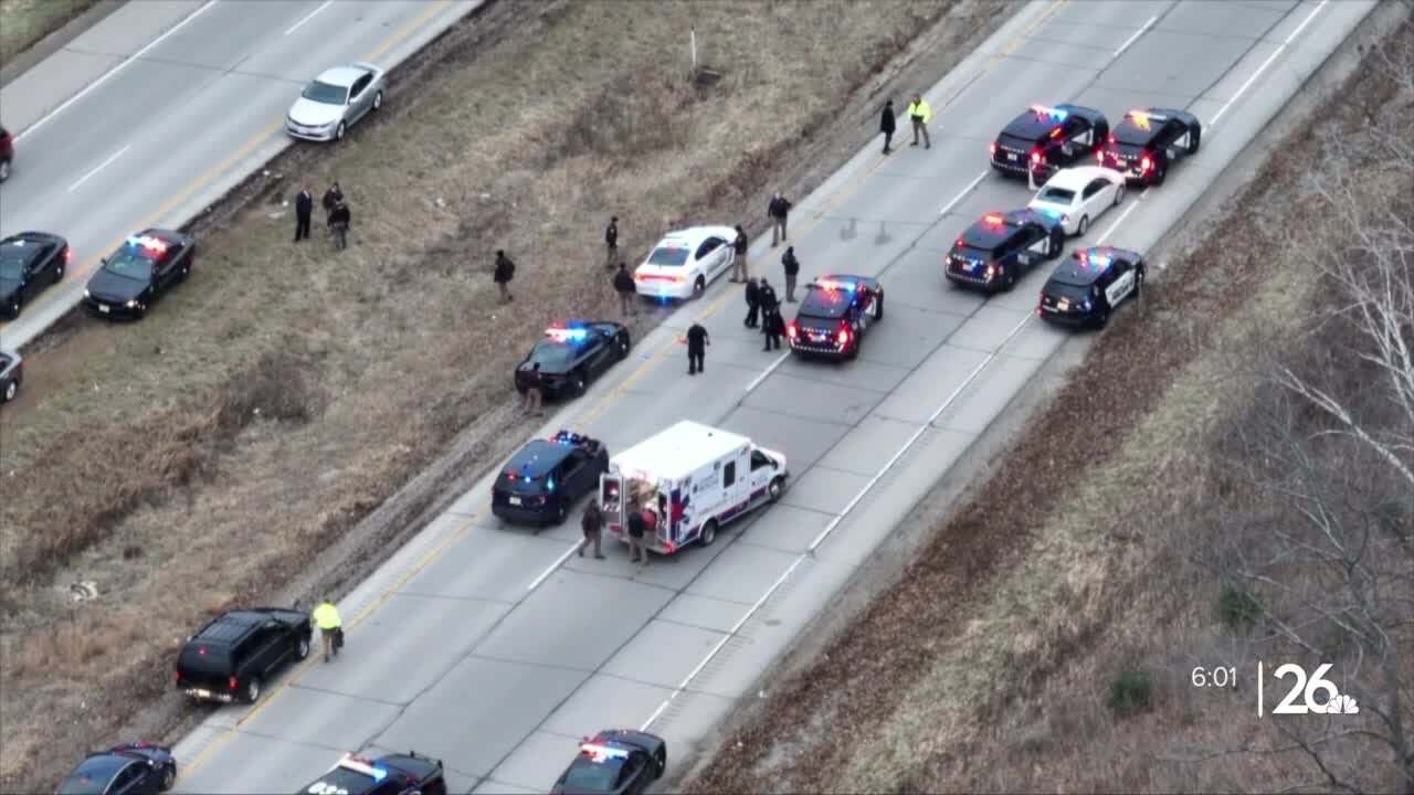 Officer accidentally shoots self after police pursuit closes highway