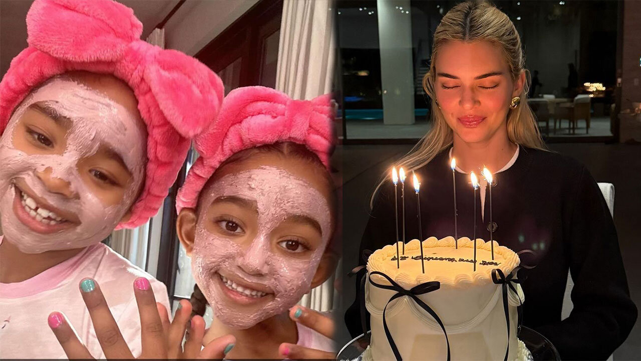 Chicago and True wish their auntie Kendall a happy birthday 🥳💞