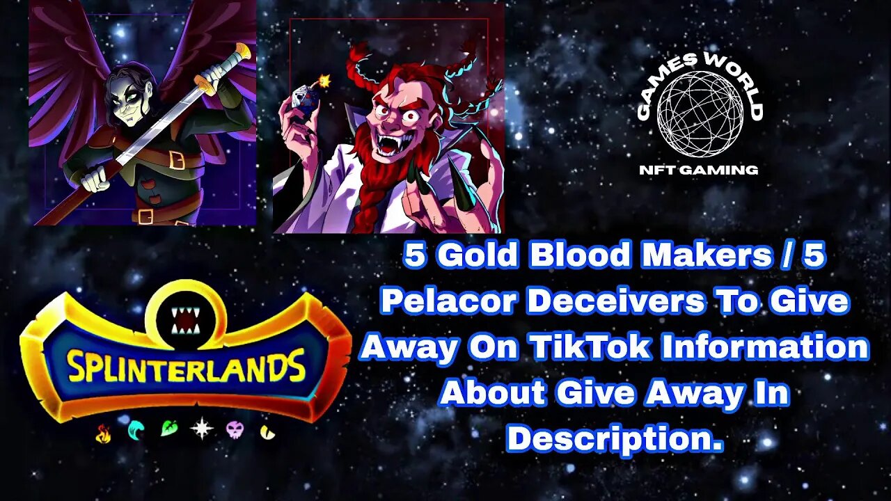 5 Gold Blood Makers / 5 Pelacor Deceivers To Give Away Information In Description.