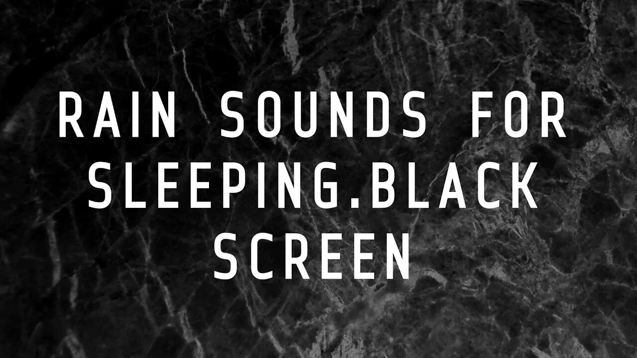 Rain sounds for sleeping. Black screen. Insomnia. Meditation. Relaxing.