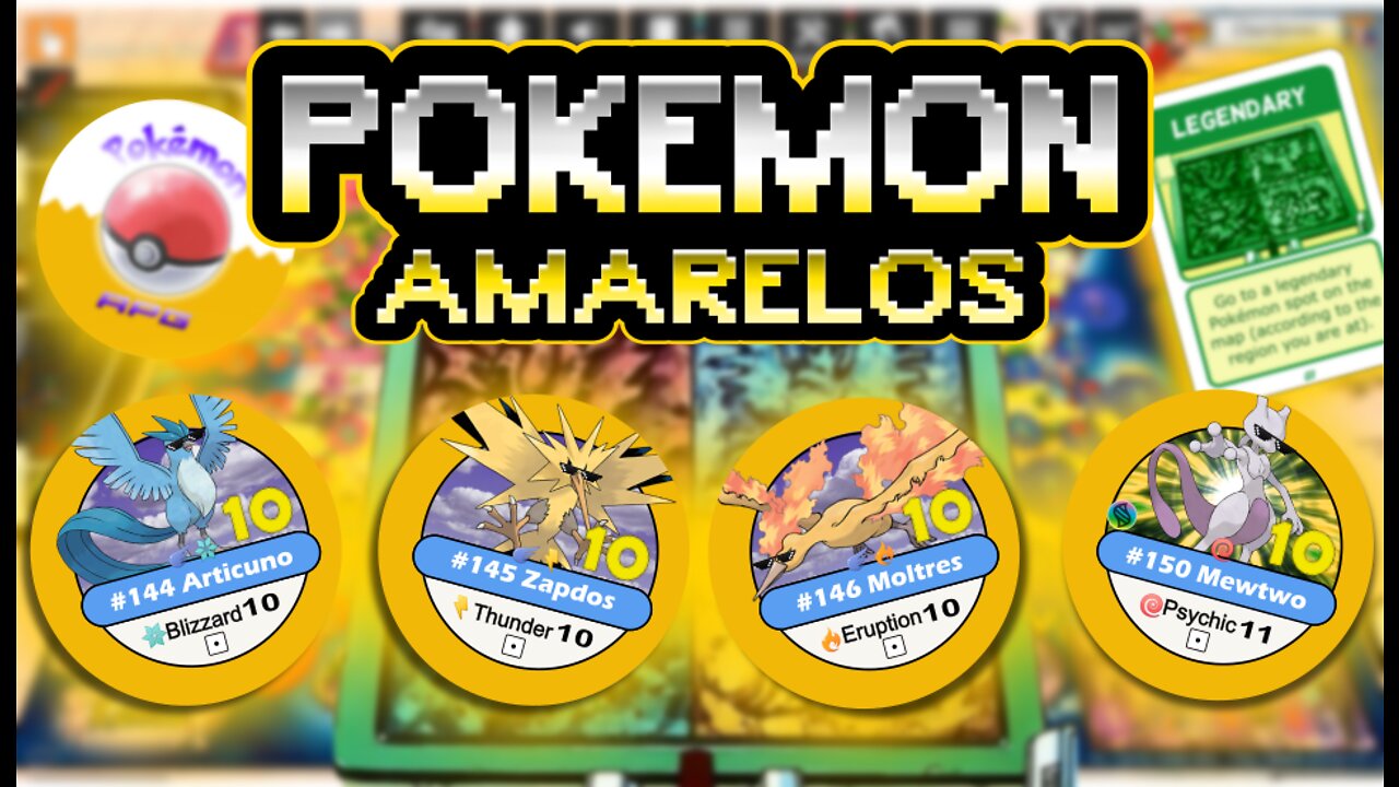 Pokémon Mestre dos Treinadores RPG - Explicando as Regras (Tazos Amarelos)