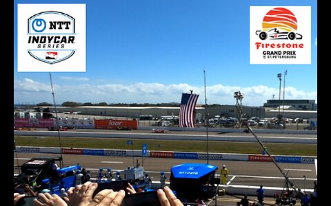 Indycar 2022 Grand Prix of St. Pete // Race start from Grandstands