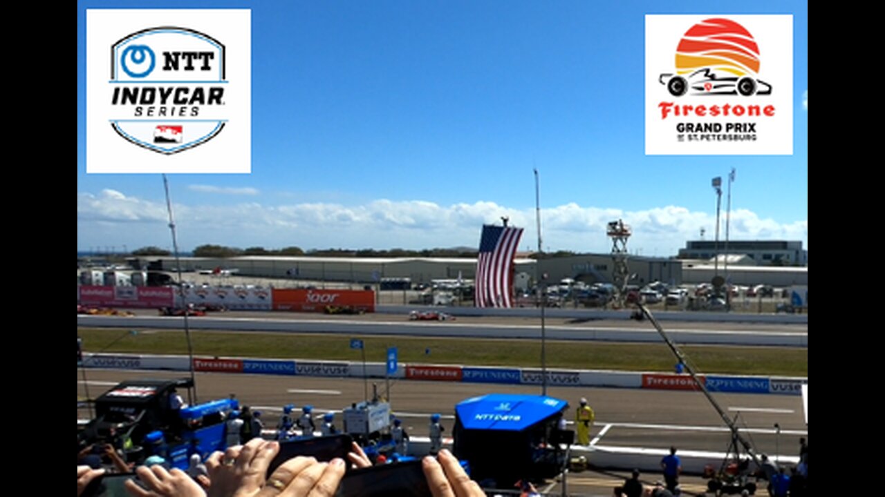 Indycar 2022 Grand Prix of St. Pete // Race start from Grandstands