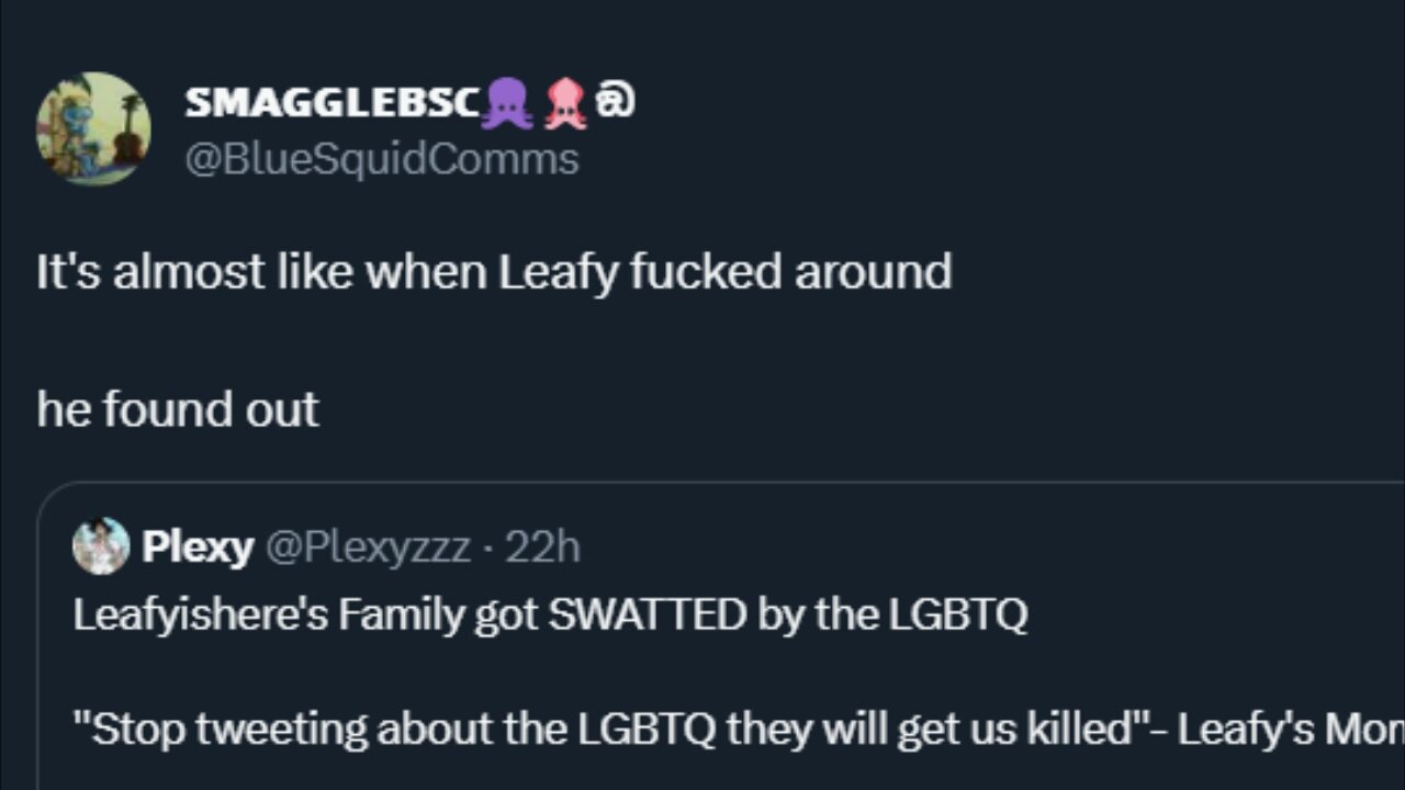 GAY PEOPLE CELEBRATING THEM SWATTING MY MOM