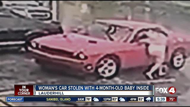 Man steals car with baby inside