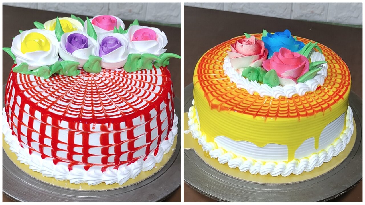 Strawberry flavour cake decoration ideas