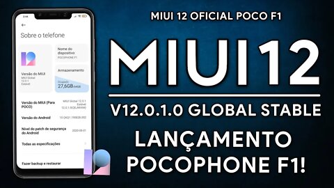 MIUI 12 GLOBAL ESTÁVEL PARA POCOPHONE F1! | MIUI v12.0.1.0 Global Stable | REVIEW E INSTALAÇÃO!