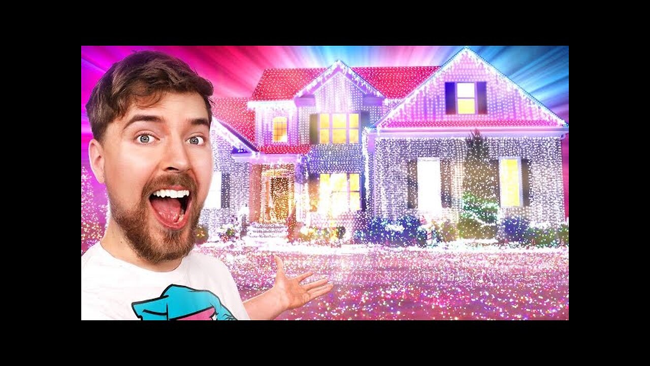 I Put 1,000,000,000 Christmas Lights On A House (World Record)