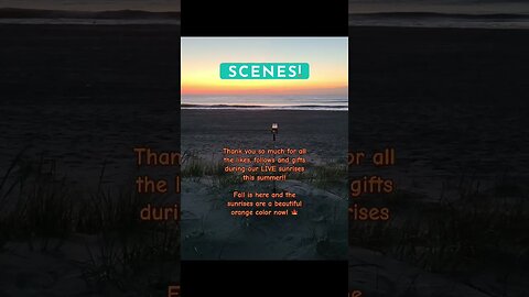 Thank you so much for all the likes, follows and gifts during our LIVE sunrises this summer!!Fall