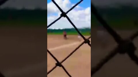 Watch her Rob the hitter