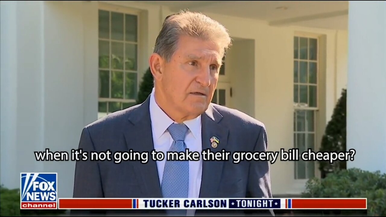 Sen Manchin Admits Biden Inflation Bill Won't Reduce Prices Immediately