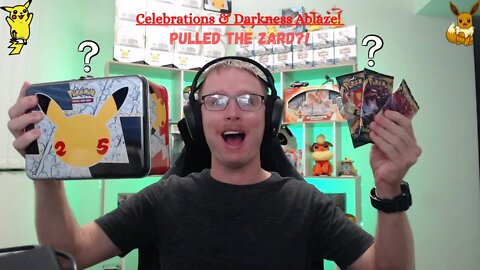 Pokemon Cards Opening! - Celebrations & Darkness Ablaze - Zard PULLED?!