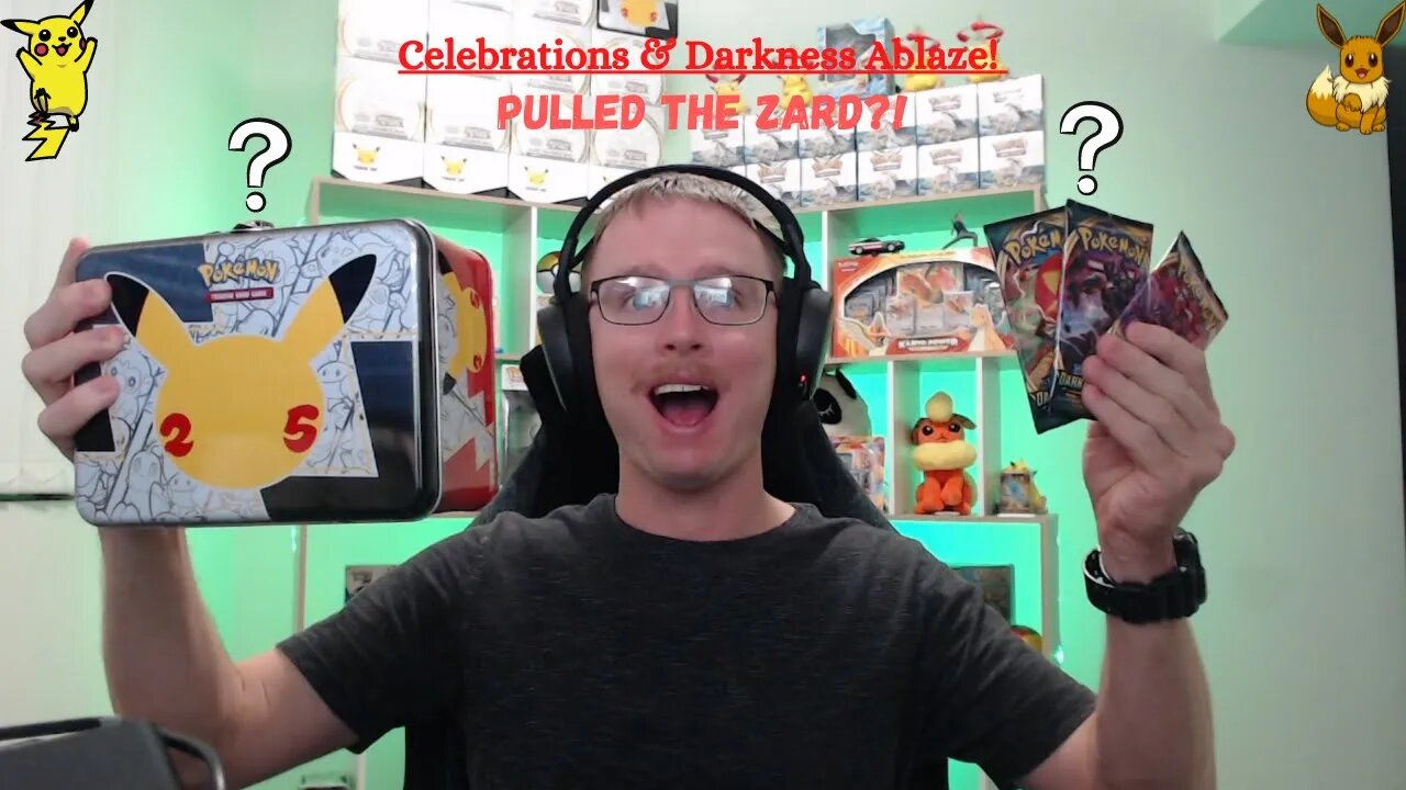 Pokemon Cards Opening! - Celebrations & Darkness Ablaze - Zard PULLED?!