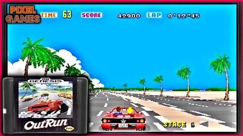 OUT RUN (SEGA MEGA DRIVE) GAMEPLAY. #gameplay #segagenesis