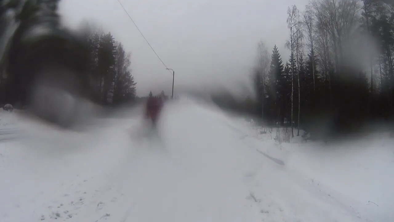 Sleet visibility! None. Räntäsadenäkyvyys! Ei ole. 26.1.2021