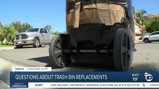 Questions about San Diego trash bin replacements