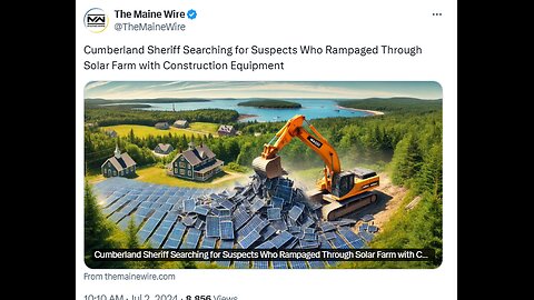 SOLAR FARM UNDER CONSTRUCTION HAD VANDALS DESTROY IT WITH HEAVY EQUIPMENT