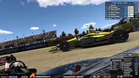 iRacing Watkins Glen Indy car! Whoot